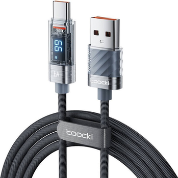 Kabel Toocki USB Type-A - USB Type-C 1 m Grey (TXCTZX0G)