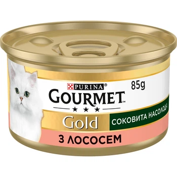 Консервированный корм Purina Gourmet Gold "Сочное наслаждение" с лососем 85 г (8445290823373)
