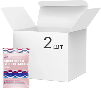 Упаковка серветок Добра господарочка Максі з мікрофібри універсальні 2 шт (4820086522021)