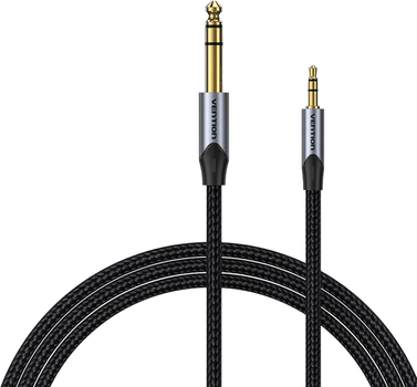 Kabel Vention mini-jack 3.5 mm - jack 6.3 mm 2 m Grey (6922794756526)
