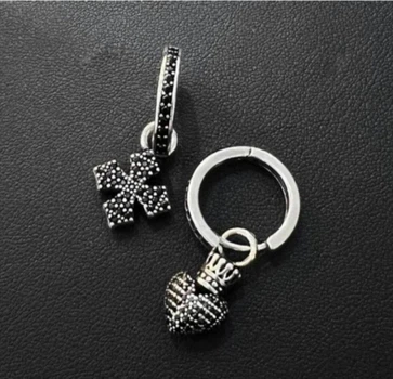 Серьги Original черные агаты стиль винтаж 1120