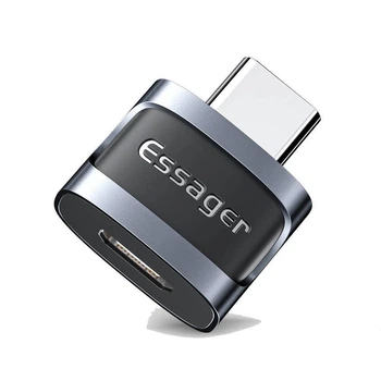 Адаптер ESSAGER Xuankong OTG Micro Female to Type-C male USB 3.0 Adaptor Grey (EZJMC-XL01)
