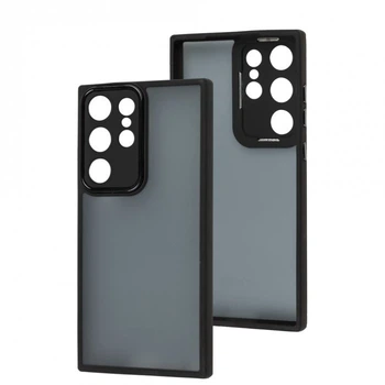 Чохол Fiji Lens для Samsung Galaxy S24 Ultra (S928) матовий бампер із захистом блоку камер Black
