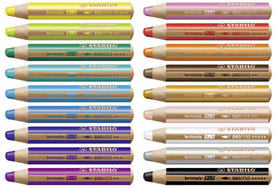 Zestaw ołówków kolorowych Stabilo Woody 3 w 1 Arty Assorted 18 sztuk (4006381547161)