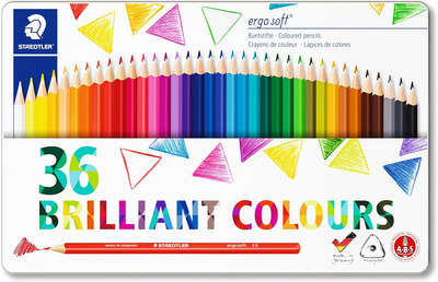 Zestaw ołówków kolorowych Staedtler Ergosoft 36 sztuk (4007817028599)