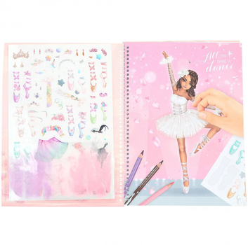 Книжка-розмальовка Depesche TOPModel Ballerina з наклейками (4010070631413)