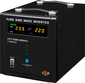 ИБП LogicPower LPY-PSW-2000VA+ (1400 Вт) 10A/20A с правильной синусоидой 24В (LP22873)