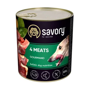 Консервований корм Savory Dog Adult 4 Meats 800 г (1111165046)