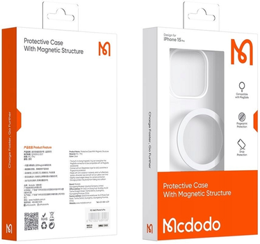 Панель McDodo MagSafe для Apple iPhone 15 Transparent (PC-5330)