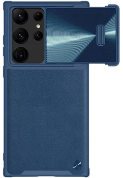 Etui Nillkin CamShield Leather do Samsung Galaxy S23 Ultra Blue (6902048258228)
