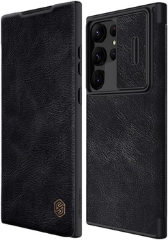 Etui z klapką Nillkin Qin Leather Pro do Samsung Galaxy S23 Ultra Black (6902048258549)