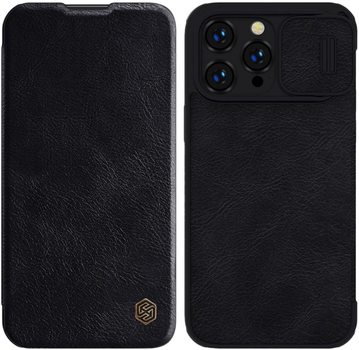 Etui z klapką Nillkin Qin Pro Leather Case do Apple iPhone 14 Pro Black (6902048248939)