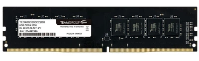 Модуль памяти Team DDR4 8Gb 3200 Mhz (TED48G3200C22BK) Б/у
