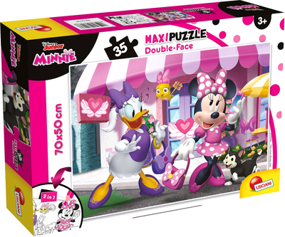 Puzzle dwustronne Lisciani Maxi Myszka Minnie 35 elementów (8008324074136)