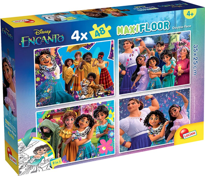 Puzzle dwustronne Lisciani Maxi Floor Disney Encanto 4 x 48 elementy (8008324098170)