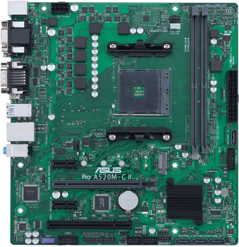 Материнська плата Asus Pro A520M-C II/CSM (sAM4, AMD A520, PCI-Ex16)