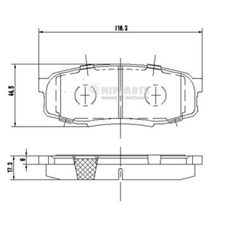 Тормозные колодки дисковые Nipparts N3612043