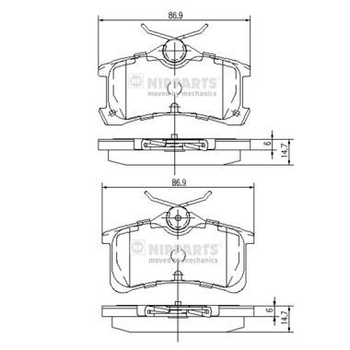 Колодки гальмові дискові Nipparts J3612026