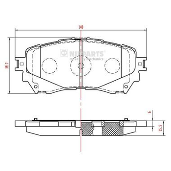 Тормозные колодки дисковые Nipparts N3603074