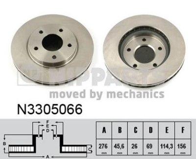 Тормозной диск Nipparts N3305066