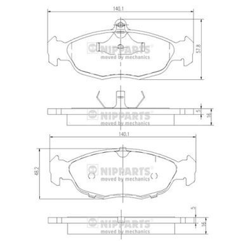 Колодки гальмові дискові Nipparts J3600901