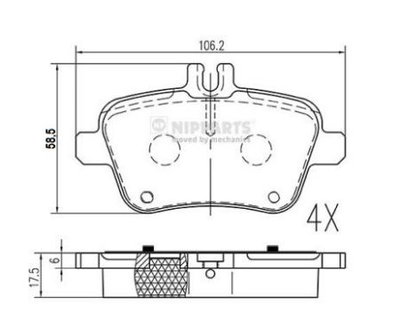 Тормозные колодки дисковые Nipparts N3611063