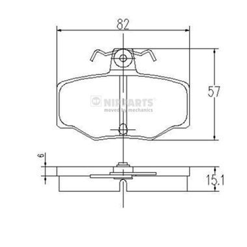 Тормозные колодки дисковые Nipparts J3611031