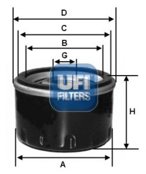 Масляний фiльтр UFI 23.687.00