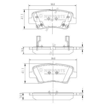 Колодки гальмові дискові Nipparts N3610311