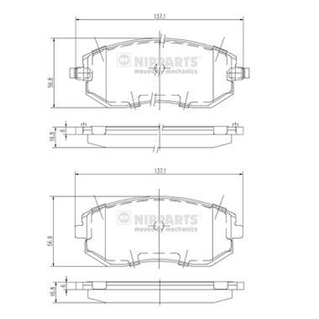 Колодки гальмові дискові Nipparts J3607015