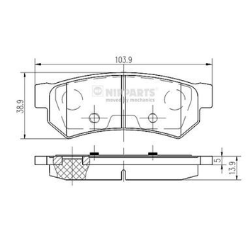 Колодки гальмові дискові Nipparts N3610907