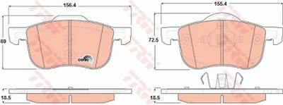 Тормозные колодки TRW TRW GDB1388