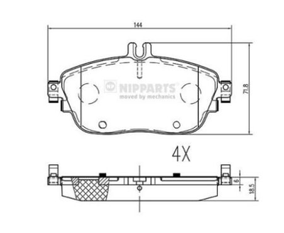 Тормозные колодки дисковые Nipparts N3601114