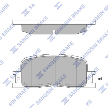 кт. Тормозные колодки дисковые Sangsin SP2038