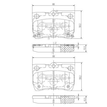 Тормозные колодки дисковые Nipparts N3612041