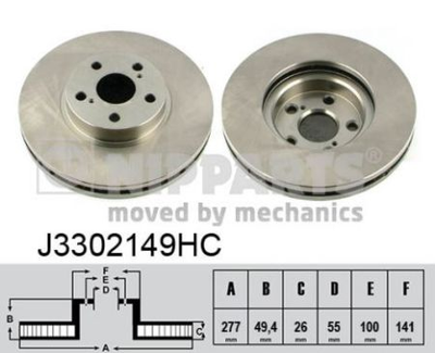 Тормозной диск Nipparts J3302149HC