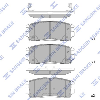 кт. Тормозные колодки дисковые Sangsin SP1205