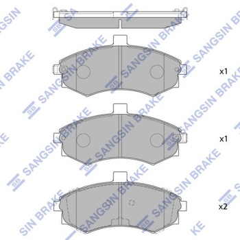 кт. Тормозные колодки дисковые Sangsin SP1152