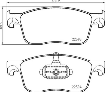 Тормозные колодки, к-кт. Brembo P61 134