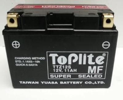 12V,11Ah,д. 150, ш. 87, в.110, электролит в к-те, вес 3,6 кг TOPLITE TTZ12S