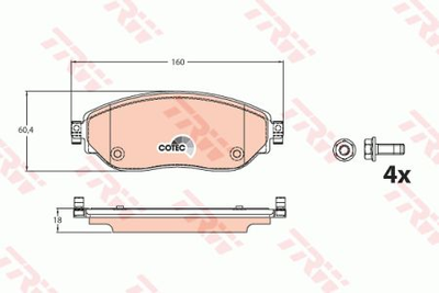 Тормозные колодки TRW TRW GDB2096