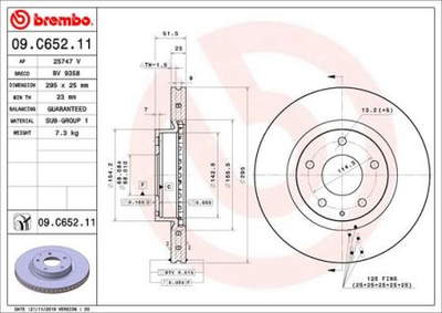 Гальмівні диски Brembo 09.C652.11