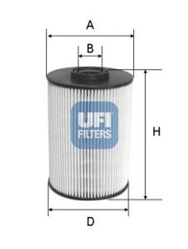 Топливный фильтр UFI 26.037.00