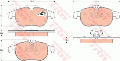 Тормозные колодки TRW TRW GDB1613