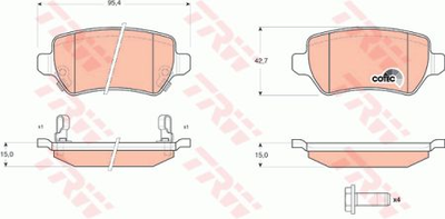 Тормозные колодки TRW TRW GDB1515