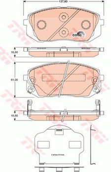 Тормозные колодки TRW TRW GDB3461