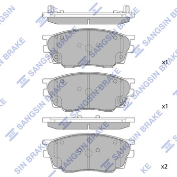 кт. Тормозные колодки дисковые Sangsin SP2027