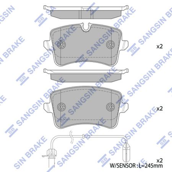 кт. Тормозные колодки дисковые Sangsin SP2317