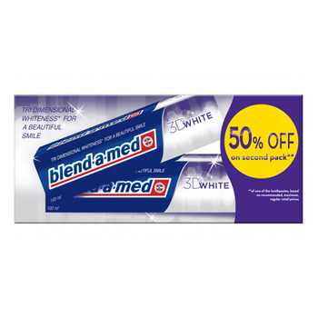 Зубная паста Blend-a-med 3D White 2x100 мл (4015600619978)