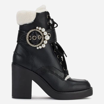 Женские ботильоны кожаные Karl Lagerfeld 9779968 37,5 (7М) 24,3 см Черные (1159800311)